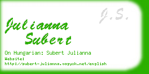 julianna subert business card